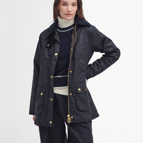 Barbour Modern Beadnell Waxed Jacket — Navy
