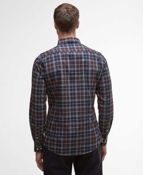 Barbour Wetheram Tailored Long-Sleeved Shirt — Midnight Oak Tartan