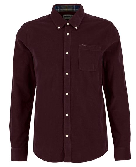 Barbour Ramsey Tailored Shirt — Bordeaux