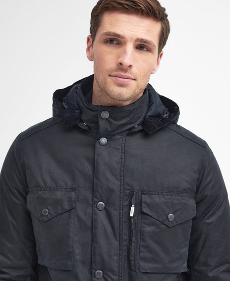 Barbour Winter Sapper Wax Jacket — Navy