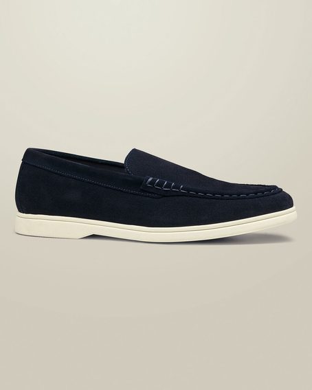 Charles Tyrwhitt Suede Slip-On Loafers — Navy