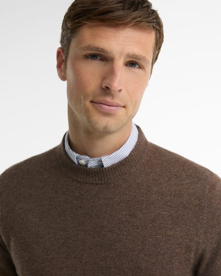 Barbour Pure Cashmere Sweater — Bark