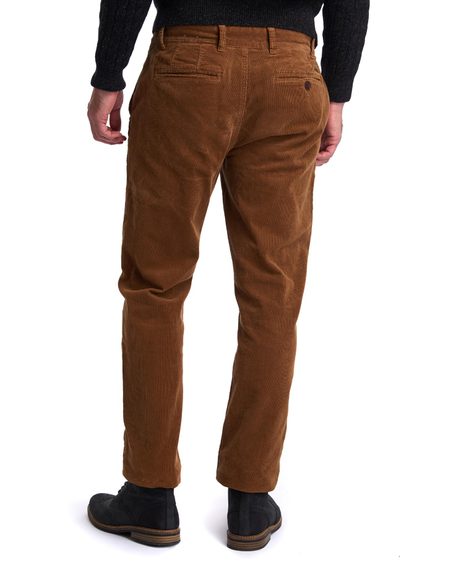 Barbour Neuston Stretch-Cord Trousers — Dark Honey