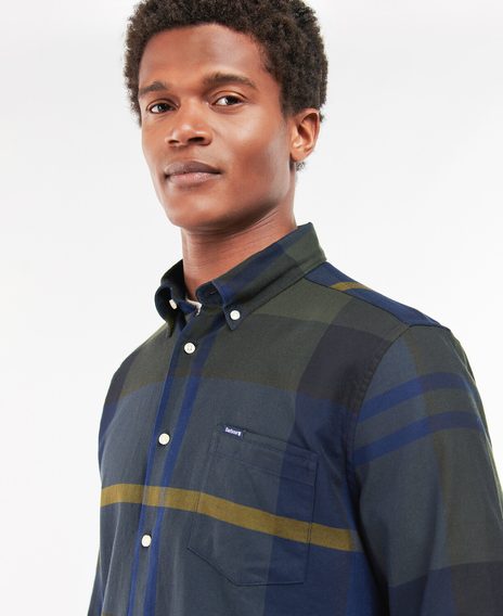 Barbour Dunoon Tailored Shirt — Olive Night