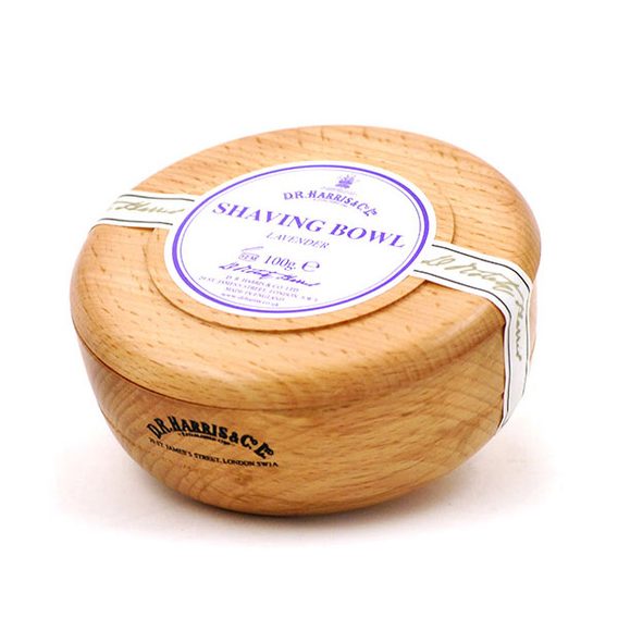 Dřevěná miska s mýdlem na holení D.R. Harris - Lavender (100 g)