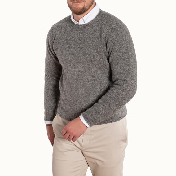 Jamieson's Saddle Shoulder Jumper — Grey