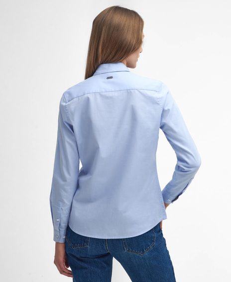 Barbour Derwent Regular Long-Sleeved Shirt — Pale Blue