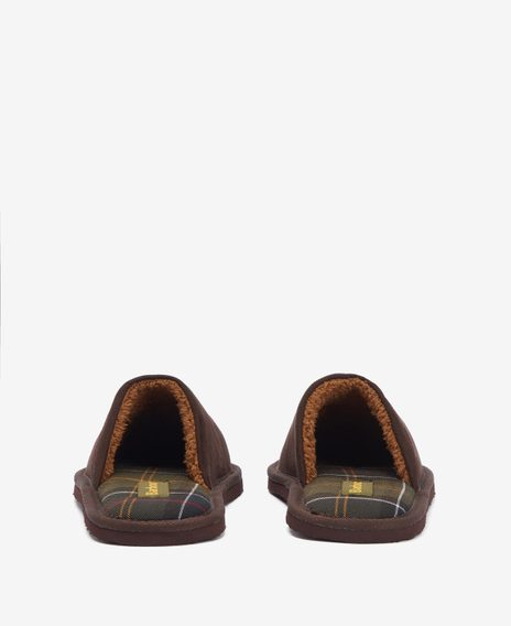 Barbour Everitt Mule Slippers — Brown