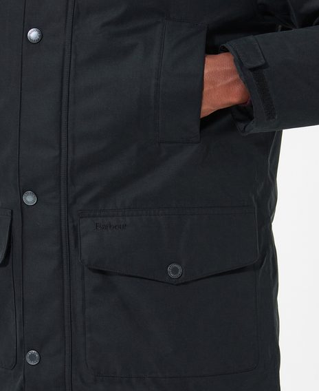 Barbour Ripley Waterproof Parka Jacket — Classic Black
