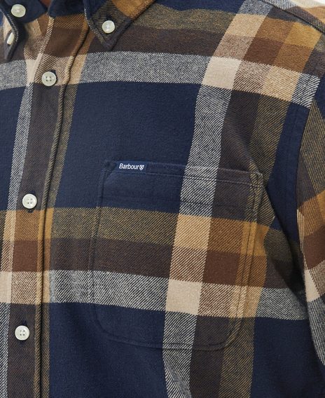 Barbour Folley Tailored Shirt — Classic Navy