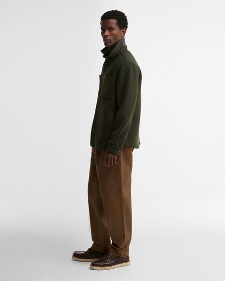 Barbour Marltown Tailored Wool Blend Overshirt — Sage