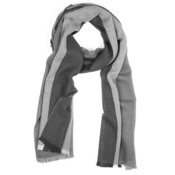 Velká vlněná šála John & Paul - šedá