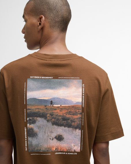 Barbour Parkend Photographic Relaxed T-Shirt — Brown