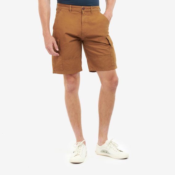 Odolné bavlněné kraťasy Barbour Essential Ripstop Shorts — Russet