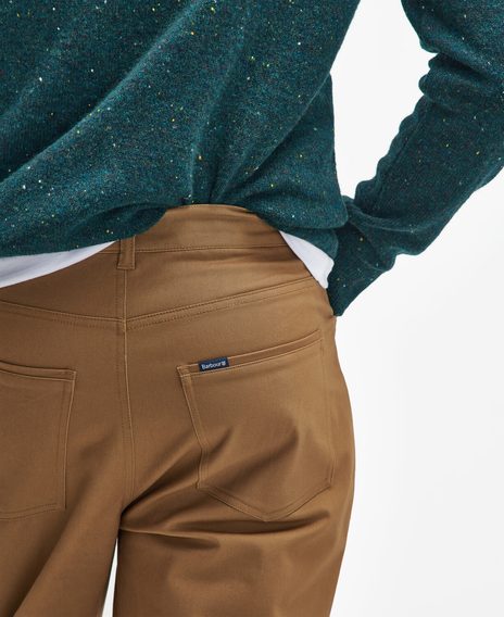 Barbour Suede Sateen Regular Trousers — Sandstone