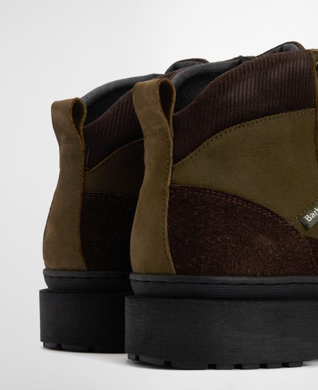Barbour Sidwood Hiking Boots — Olive Nubuck