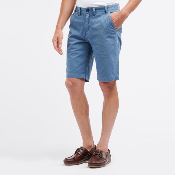 Jednobarevné kraťasy Barbour Neuston Twill Shorts - Force Blue