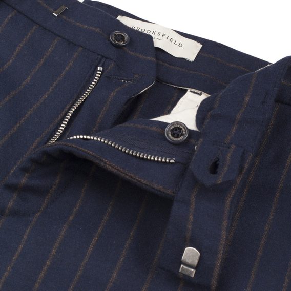 Brooksfield Chino Trousers — Navy