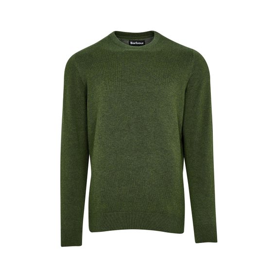 Barbour Pima Cotton Crew Neck Jumper — Rifle Green Marl