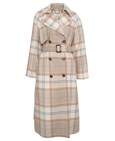 Barbour Claudette Tartan Wool Trench Coat