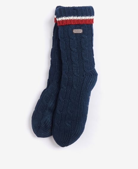 Barbour Cable Knit Lounge Socks