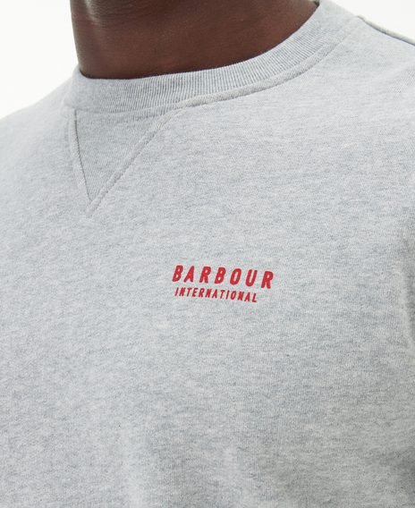 Barbour International Charlton Crew Neck Sweatshirt — Grey Marl