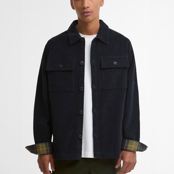 Barbour Tartan Trimmed Cord Overshirt