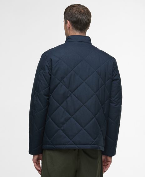 Barbour City Harrington Quilted Jacket — Navy