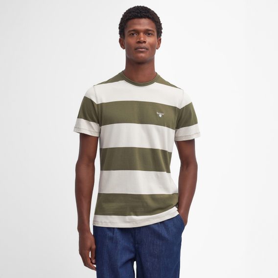 Barbour Whalton Striped T-Shirt — Pale Sage