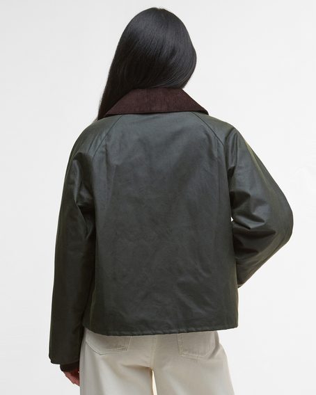 Barbour Arlene Waxed Jacket — Fern