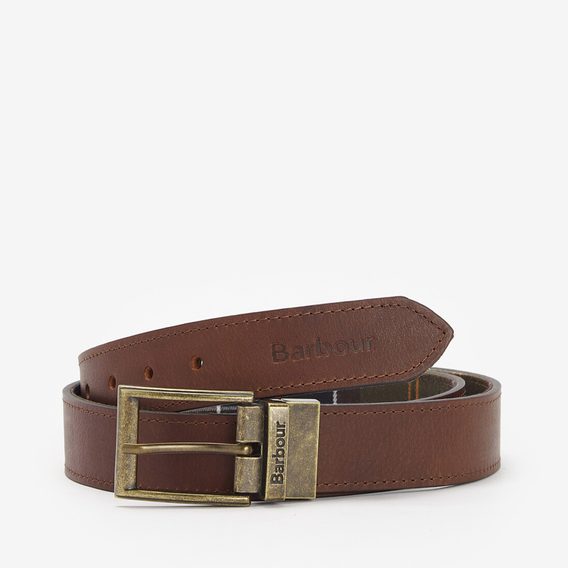 Barbour Reversible Tartan Leather Belt
