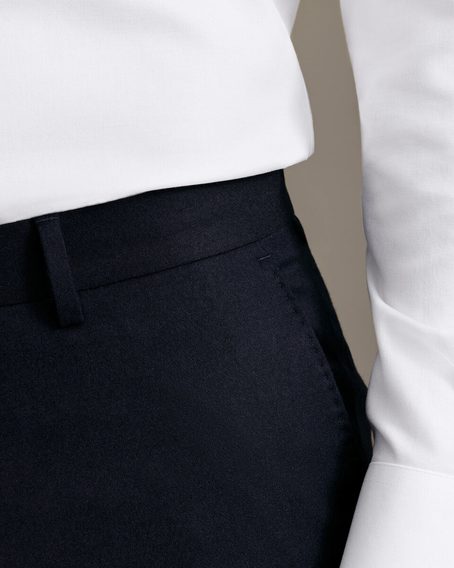 Charles Tyrwhitt Italian Flannel Suit Pants — Navy