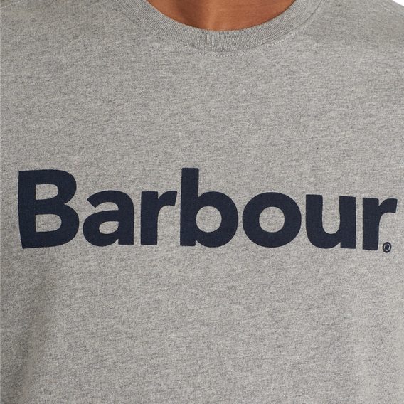 Bavlněné tričko Barbour Logo Tee - Grey Marl