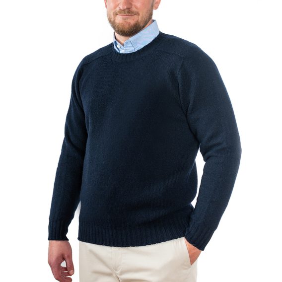 Jamieson's Saddle Shoulder Jumper — Navy