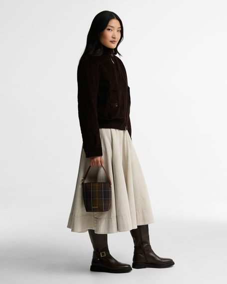 Barbour Cedar Mini Tartan Bucket Bag