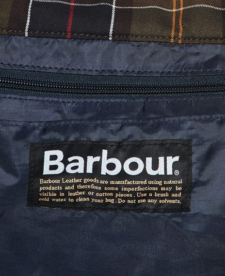 Voskovaná víkendová taška Barbour Essential Wax Duffle Bag - navy