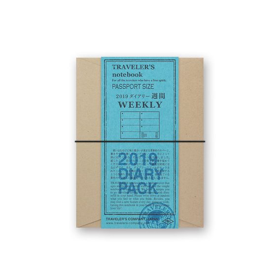 Traveler's Notebook s týdenním diářem na rok 2019 - černý (Passport)