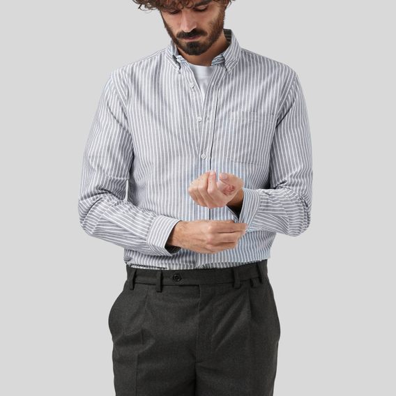 Portuguese Flannel Belavista Stripe — Black