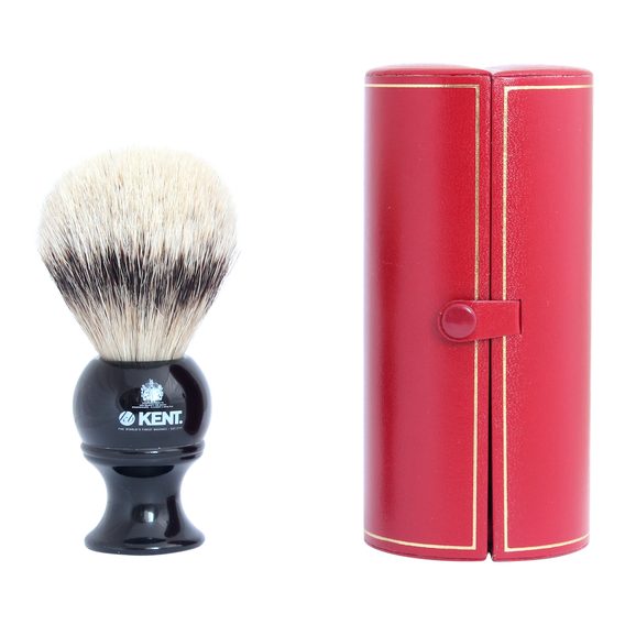 Štětka na holení Kent BLK8 z jezevčích štětin (silvertip badger)