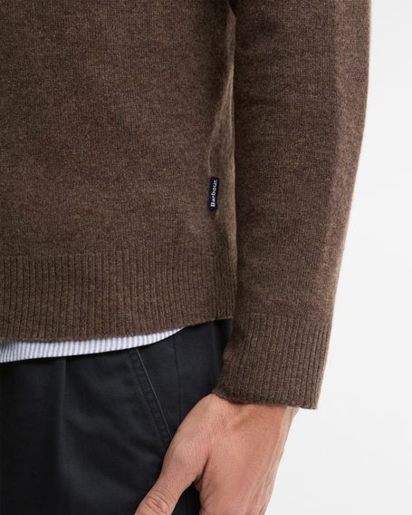 Barbour Pure Cashmere Sweater — Bark