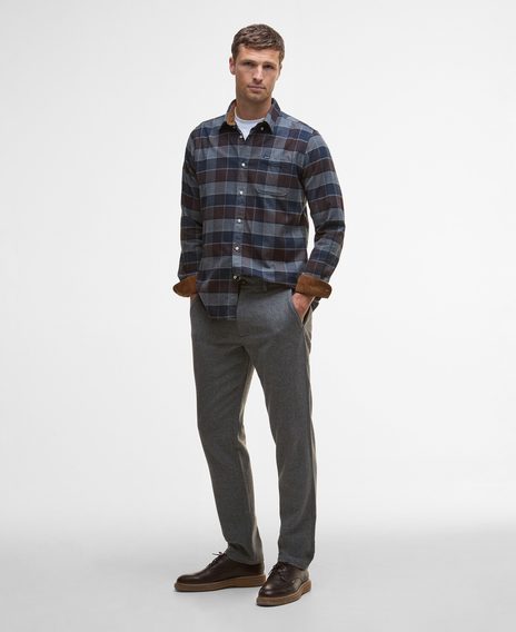Barbour Valley Tailored Checked Shirt — Midnight