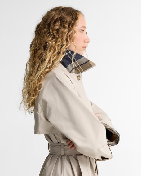 Barbour Antonella Showerproof Trench Coat — Fawn