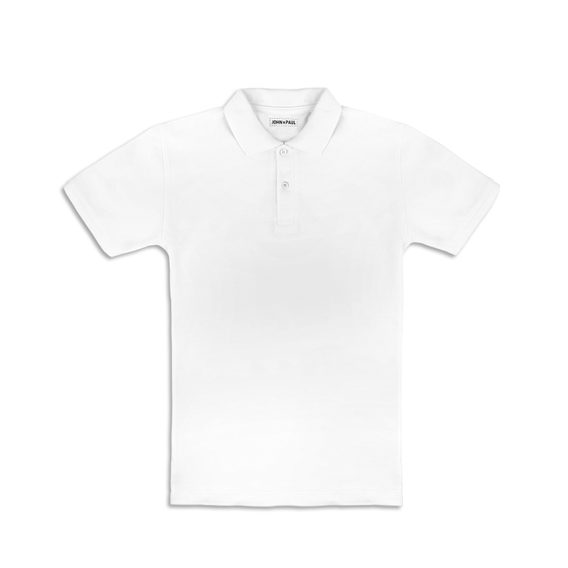 Polo tričko John & Paul — Bílé