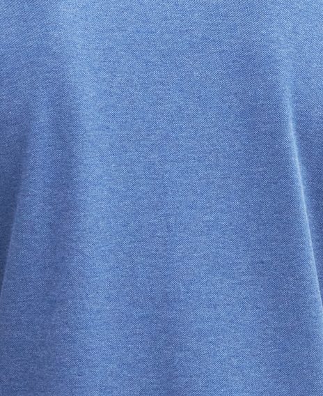 Barbour Tartan Pique Polo Shirt — Dark Chambray Marl