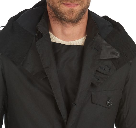Voskovaná bunda Barbour Gold Standard Supa-Commander - černá