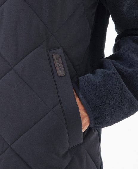 Barbour Hybrid Fleece Jacket — Navy