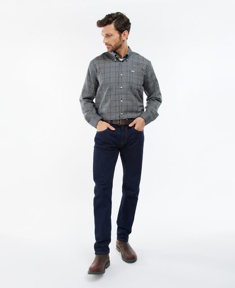 Barbour Henderson Thermo Weave Shirt — Navy