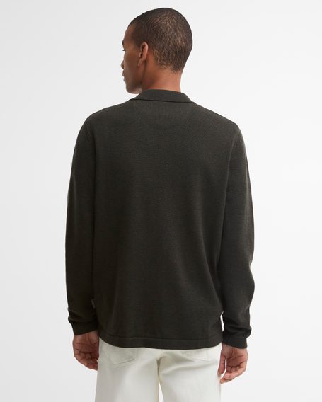 Barbour Bellam Knitted Cardigan — Olive