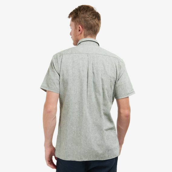 Barbour Nelson Short Sleeve Shirt — Bleached Olive