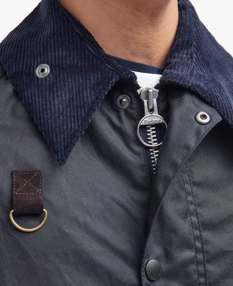 Barbour Spey Waxed Jacket — Navy